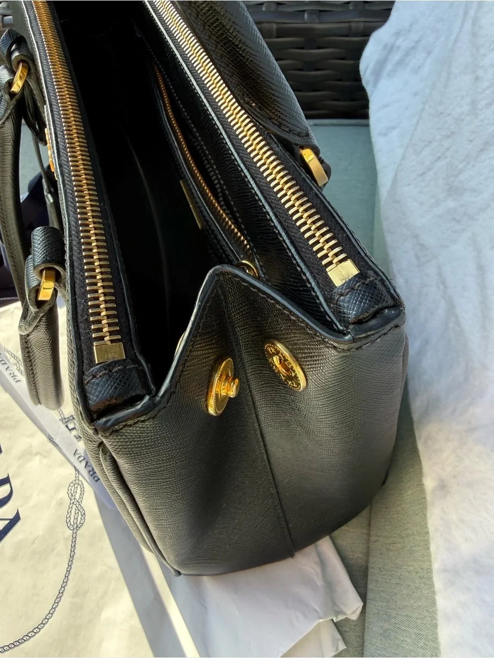 Prada Galleria medium Saffiano leather bag authentic